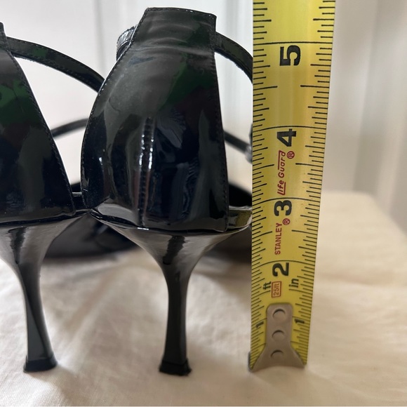 Calvin Klein, black patent leather, strap heels - Picture 2 of 7